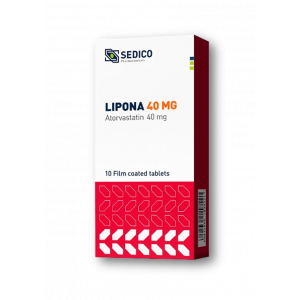 LIPONA 40 MG ( ATORVASTATIN ) 10 FILM-COATED TABLETS